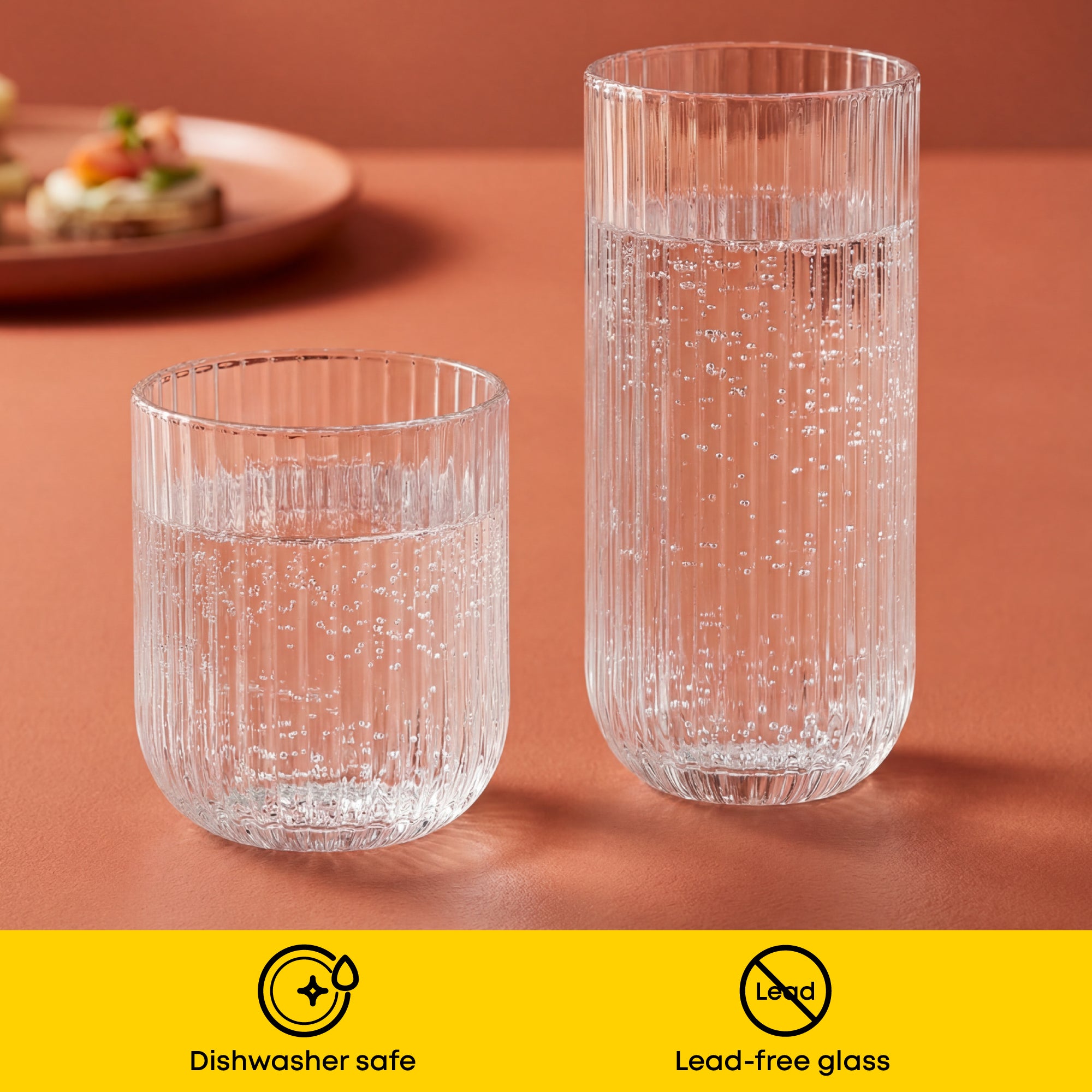 joyjolt-lotus-ribbed-highball-glasses-16-oz-set-of-4 image 5
