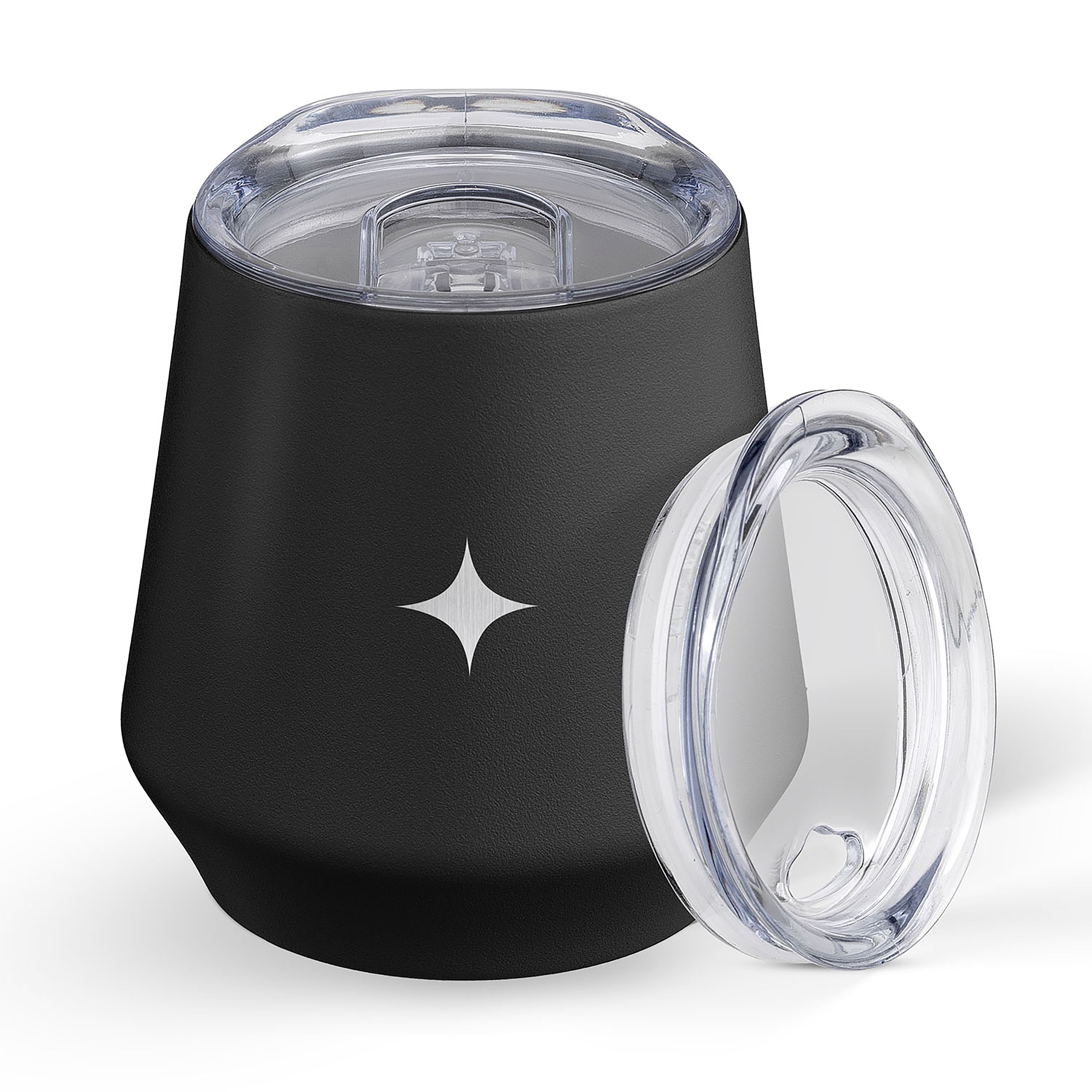 JoyJolt Vacuum Insulated Stemless Wine Tumbler with Spill-Proof Lid